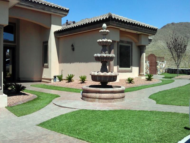 Fake Grass Carpet Sky Valley, California Design Ideas, Front Yard Design