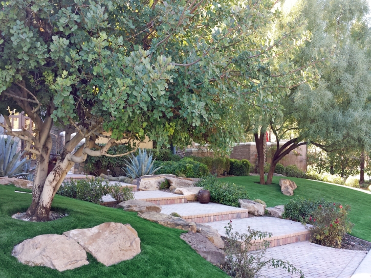 Fake Grass Sun City, California Landscape Rock, Backyard Landscaping