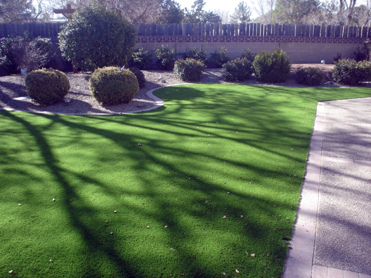 Fake Turf Desert Hot Springs, California Roof Top, Front Yard Design