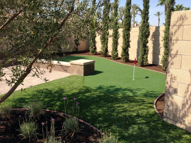 Faux Grass Desert Edge, California Putting Green Grass, Backyard Design