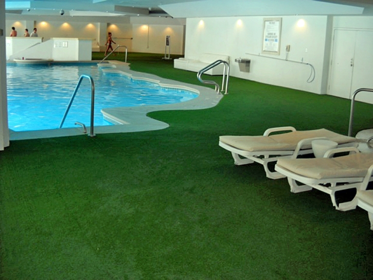 Grass Turf Desert Edge, California Backyard Putting Green, Natural Swimming Pools