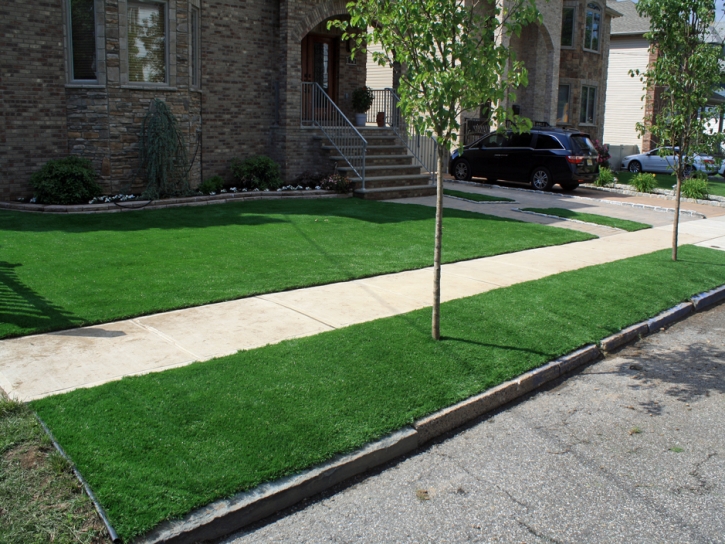 Plastic Grass Coachella, California Backyard Deck Ideas, Front Yard Design